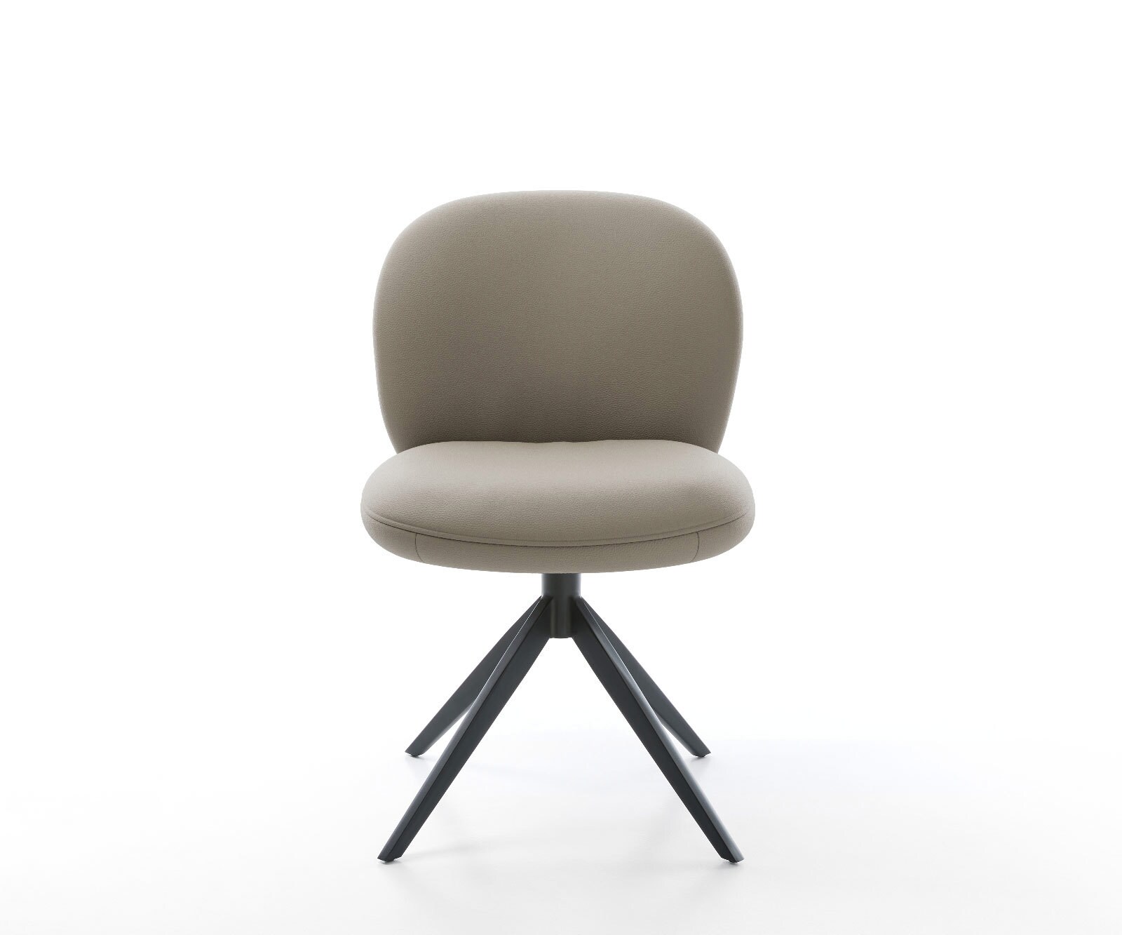 Draaistoel Nube-Flex echt leer mud kruisframe breed zwart 360° draaibaar rocker-functie pocketveer kern 1