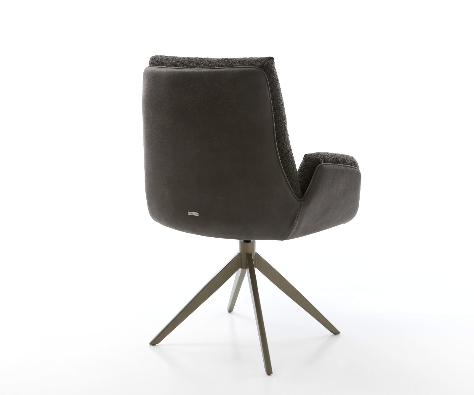 Draaistoel Clea-Flex materiaalmix zwart kruisframe breed afwerking met titanium 360° draaibaar rocker-functie 4 Draaistoel Clea-Flex materiaalmix zwart kruisframe breed afwerking met titanium 360° draaibaar rocker-functie 4