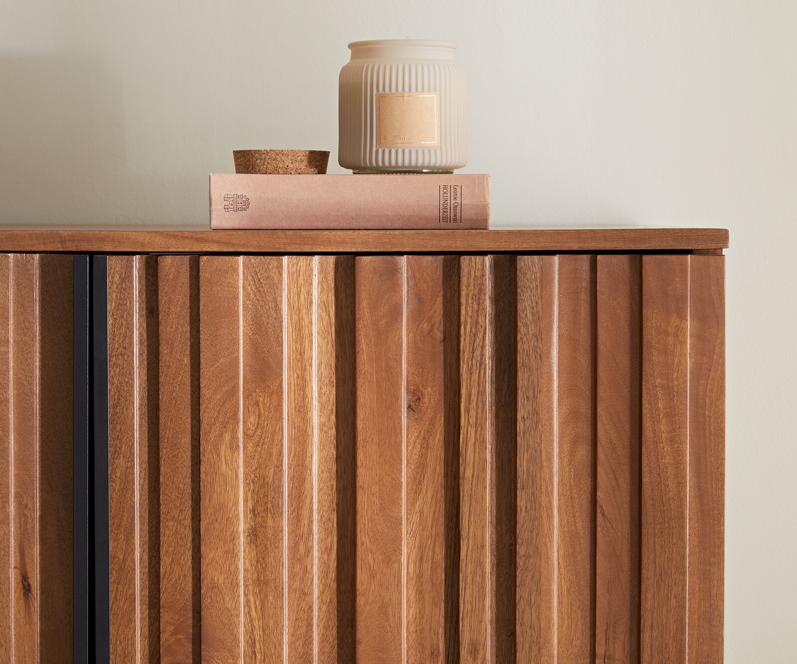 Highboard Sivela 90x150 cm mangobruin metaal zwart 2 deuren 2 Highboard Sivela 90x150 cm mangobruin metaal zwart 2 deuren 2