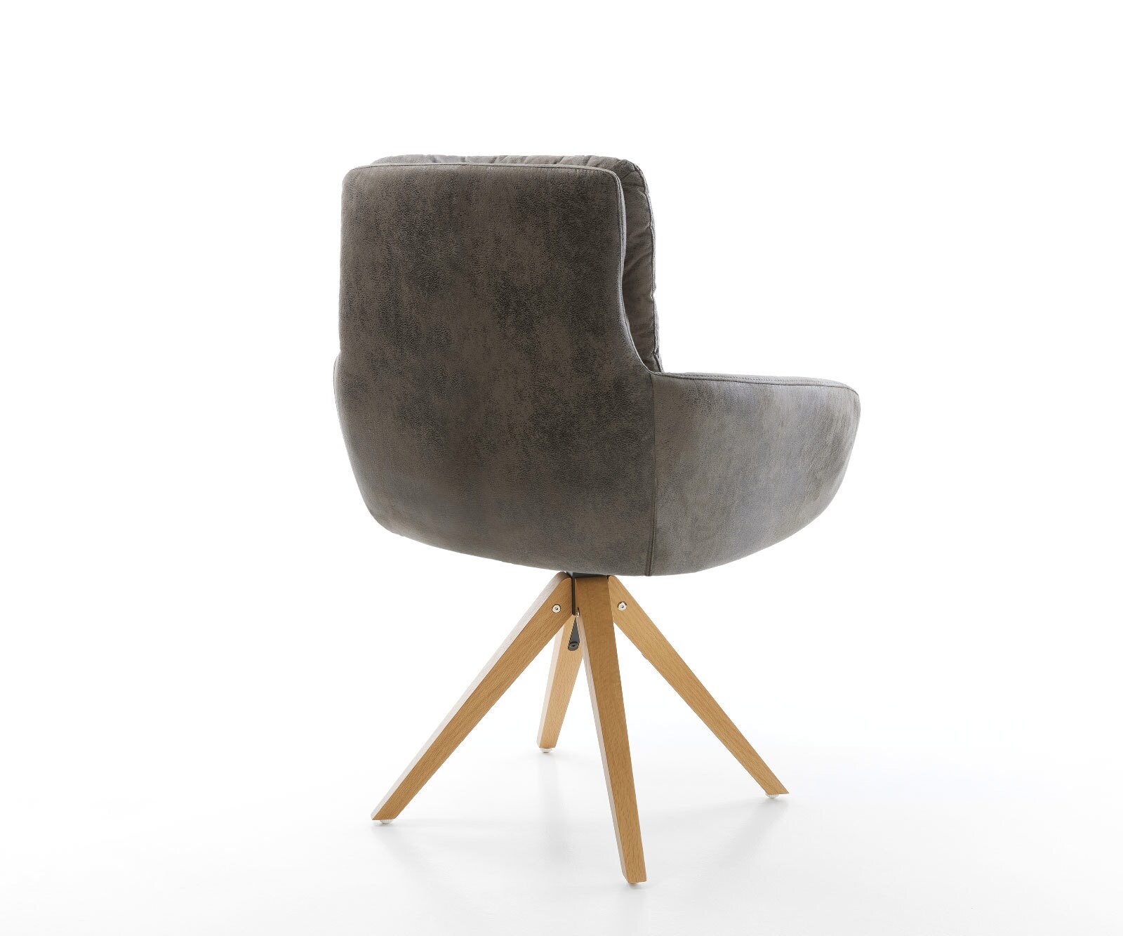 Eetkamerstoel Abelia-Flex met armleuning microvelours grijs antiek houten frame hoekig natuur 4 Eetkamerstoel Abelia-Flex met armleuning microvelours grijs antiek houten frame hoekig natuur 4