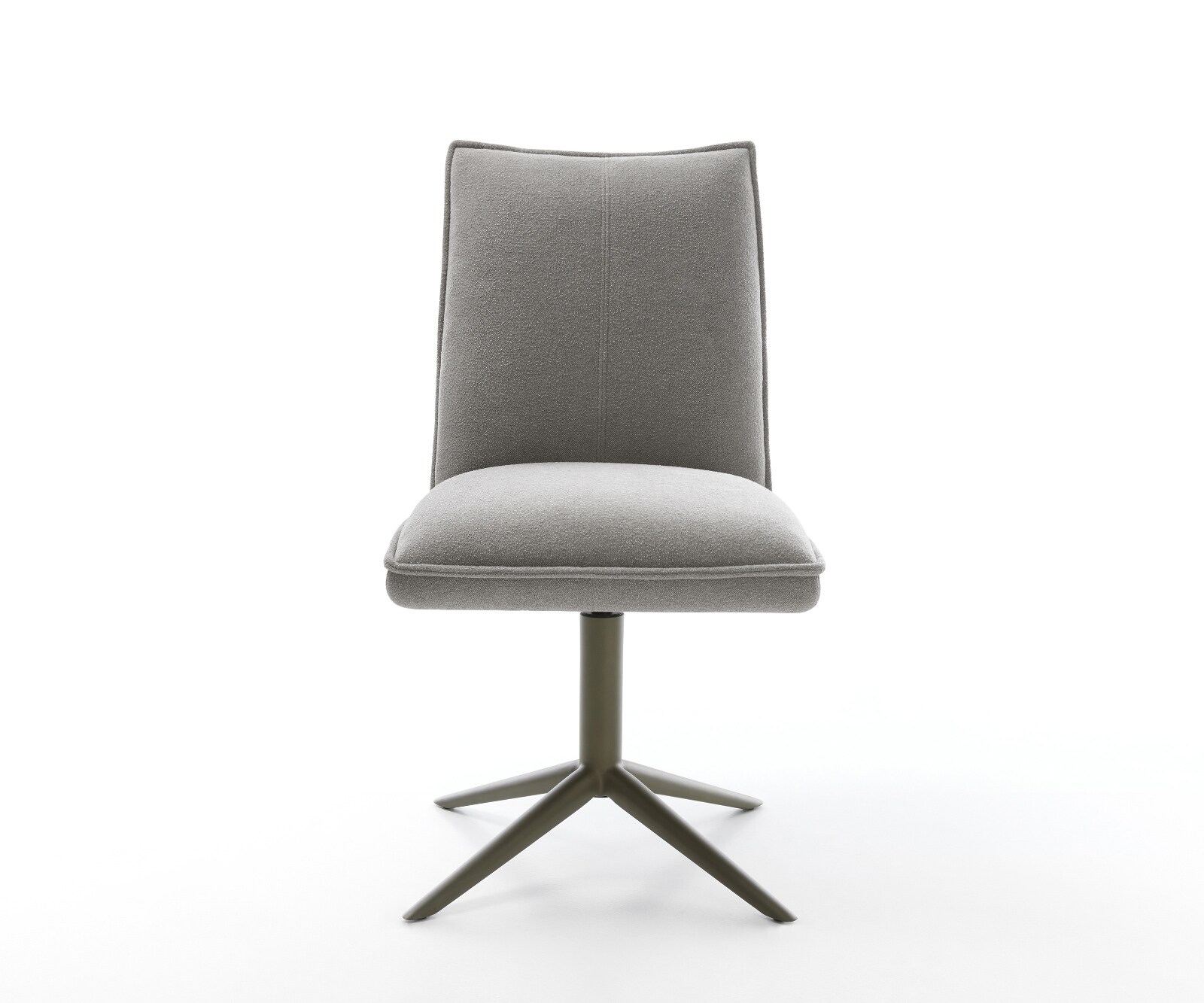 Draaistoel Lelio-Flex zachte stof met structuur grijs kruispoot afwerking met titanium 360° draaibaar rocker-functie pocketveer kern 2