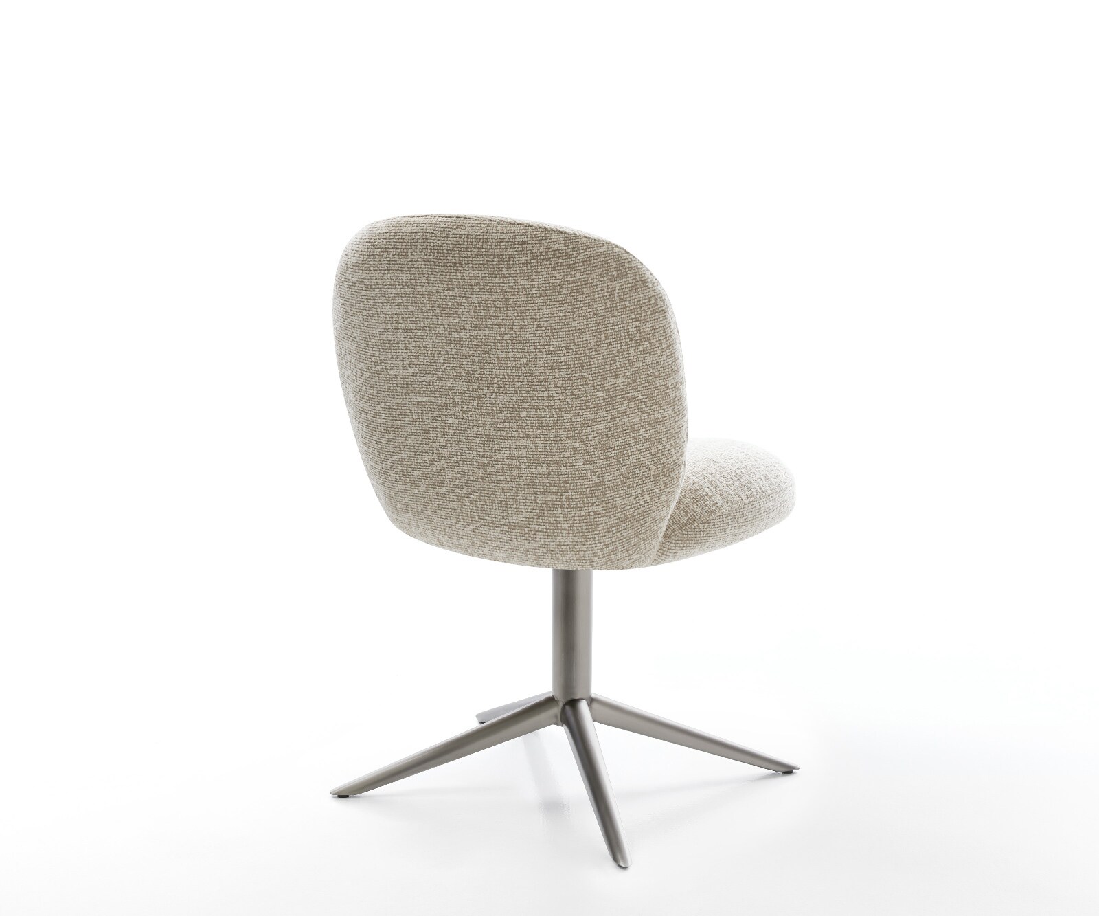 Draaistoel Nube-Flex geweven stof beige kruispoot grafiet 360° draaibaar rocker-functie pocketveer kern 5