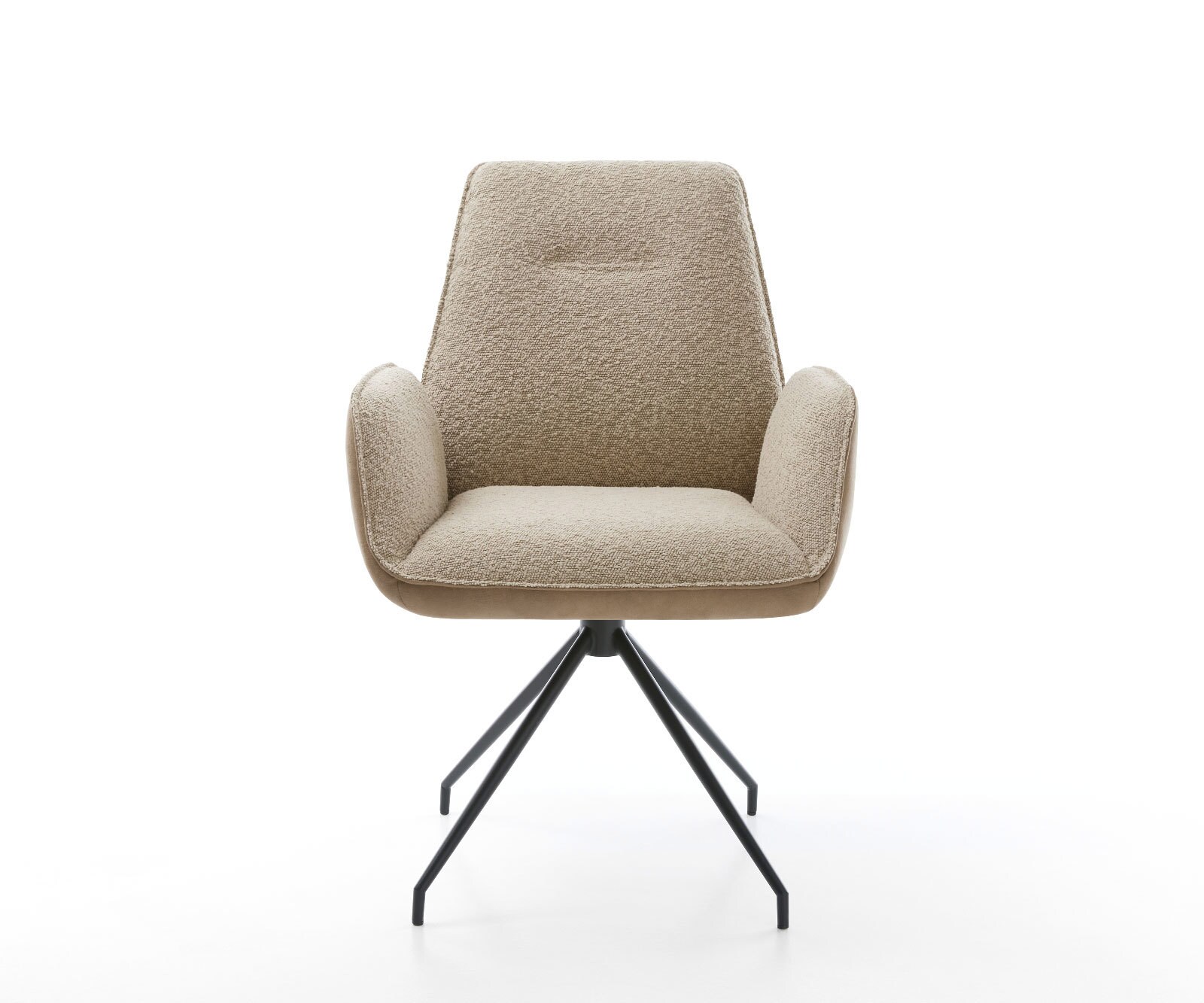 Draaistoel Zoa-Flex materiaalmix mud kruisframe conisch zwart 180° draaibaar pocketveer kern 1