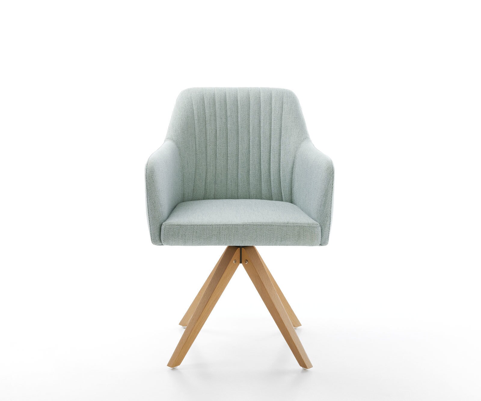 Eetkamerstoel Greg-Flex stripes mint houten frame hoekig natuur 1