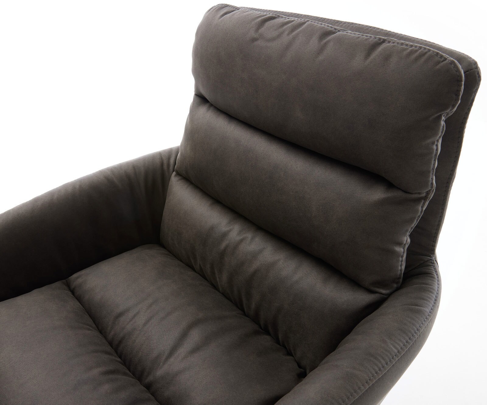 Draaistoel Abelia-Flex met armleuning microvelours antraciet vintage kruisframe breed grafiet 360° draaibaar rocker-functie 4