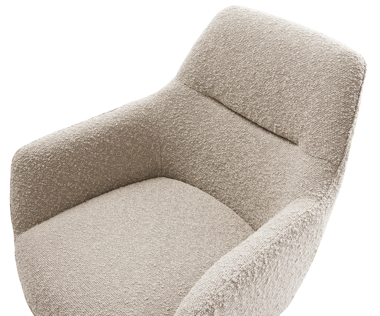 Eetkamerstoel Pejo-Flex bouclé mud slipframe zwart pocketveer kern 3
