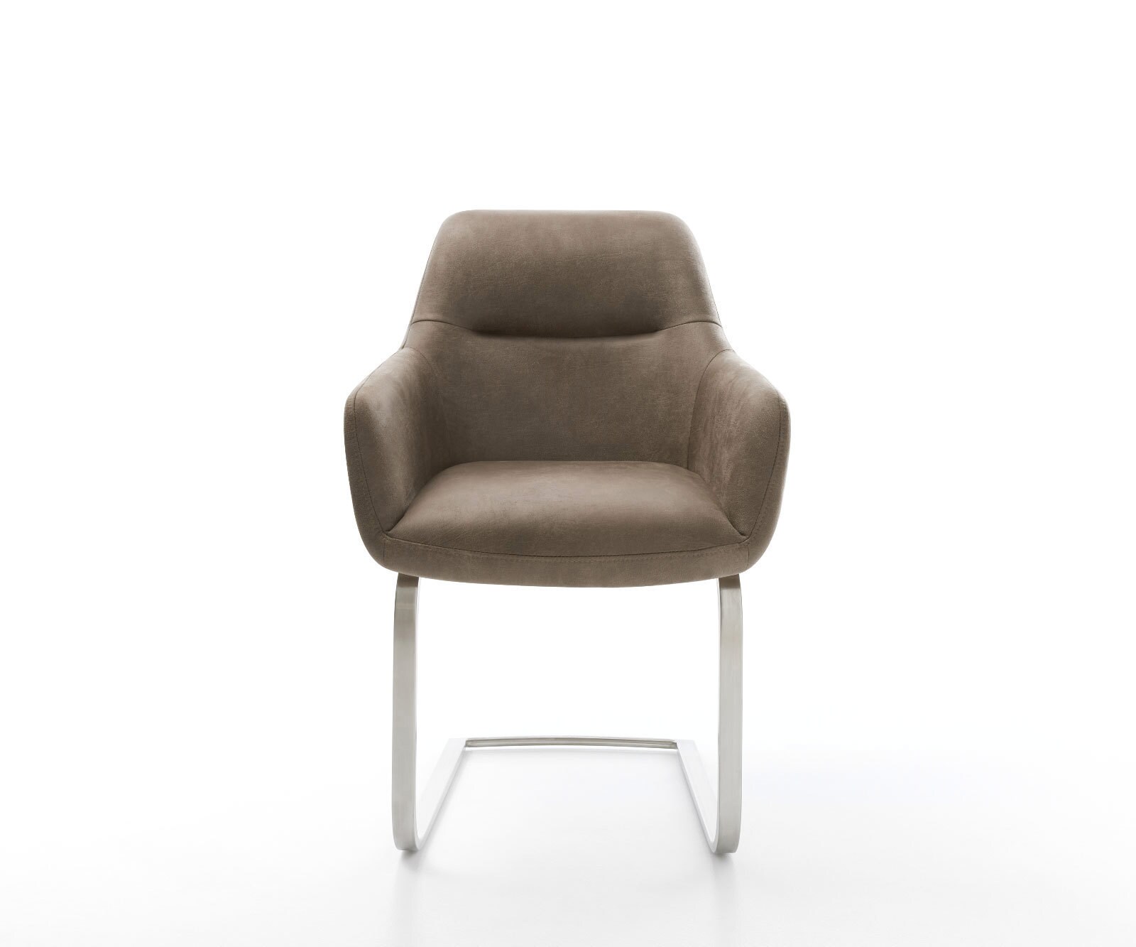 Sledemodel Pejo-Flex microvelours taupe vintage sledemodel vlak roestvrij staal pocketveer kern 1