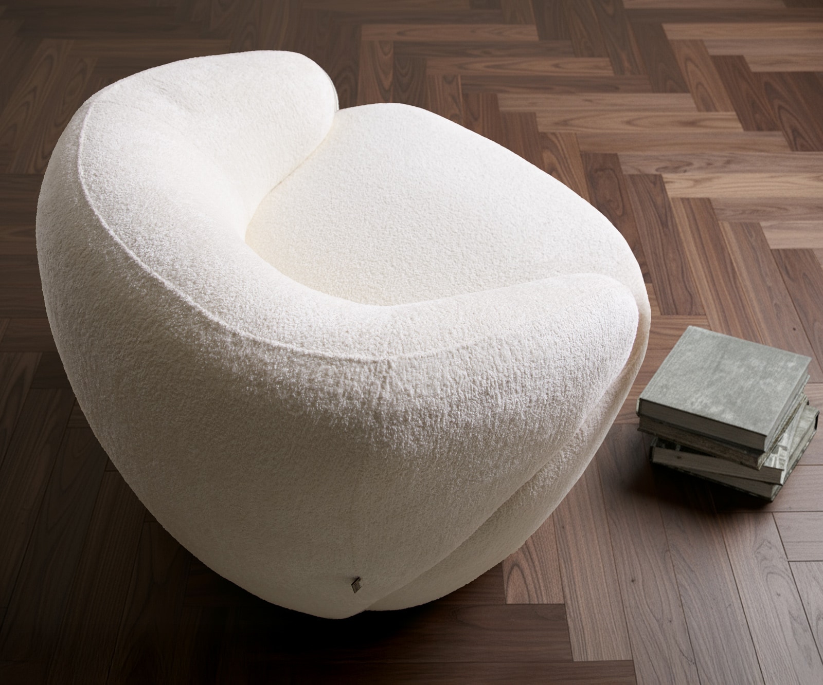 Fauteuil Nova 88x88 cm bouclé Soft Beige 4