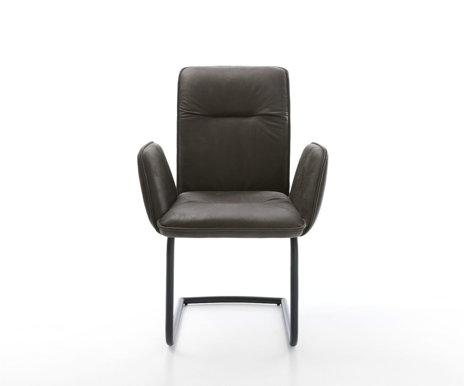 Sledemodel Vinja-Flex microvelours antraciet vintage sledemodel rond zwart 2