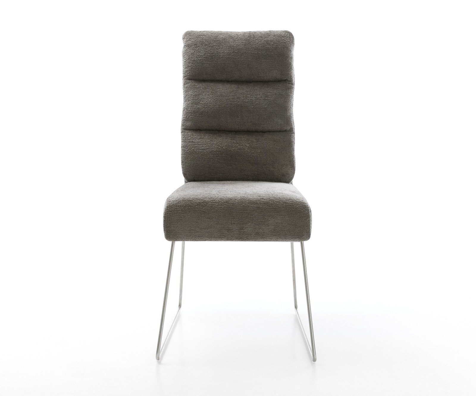 Eetkamerstoel Pela-Flex bouclé zacht mud slipframe roestvrij staal pocketveer kern 2