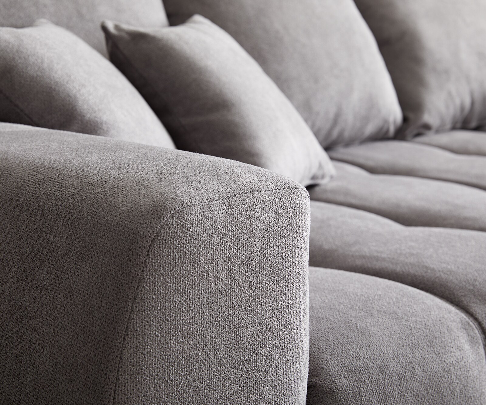 Hoekbank Josea 300x220 cm microvezel steengrijs Recamiere rechts 3
