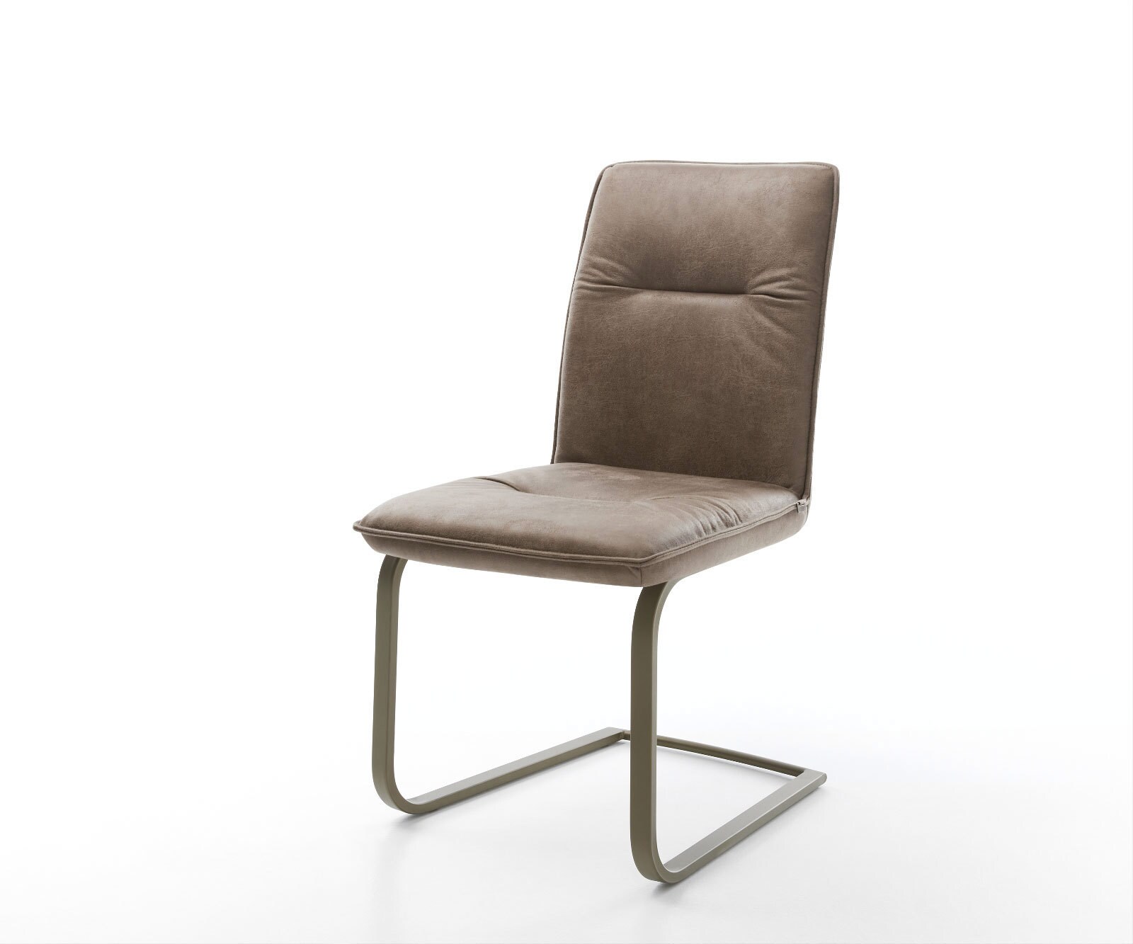 Sledemodel Vinjo-Flex microvelours taupe vintage sledemodel vlak afwerking met titanium 1