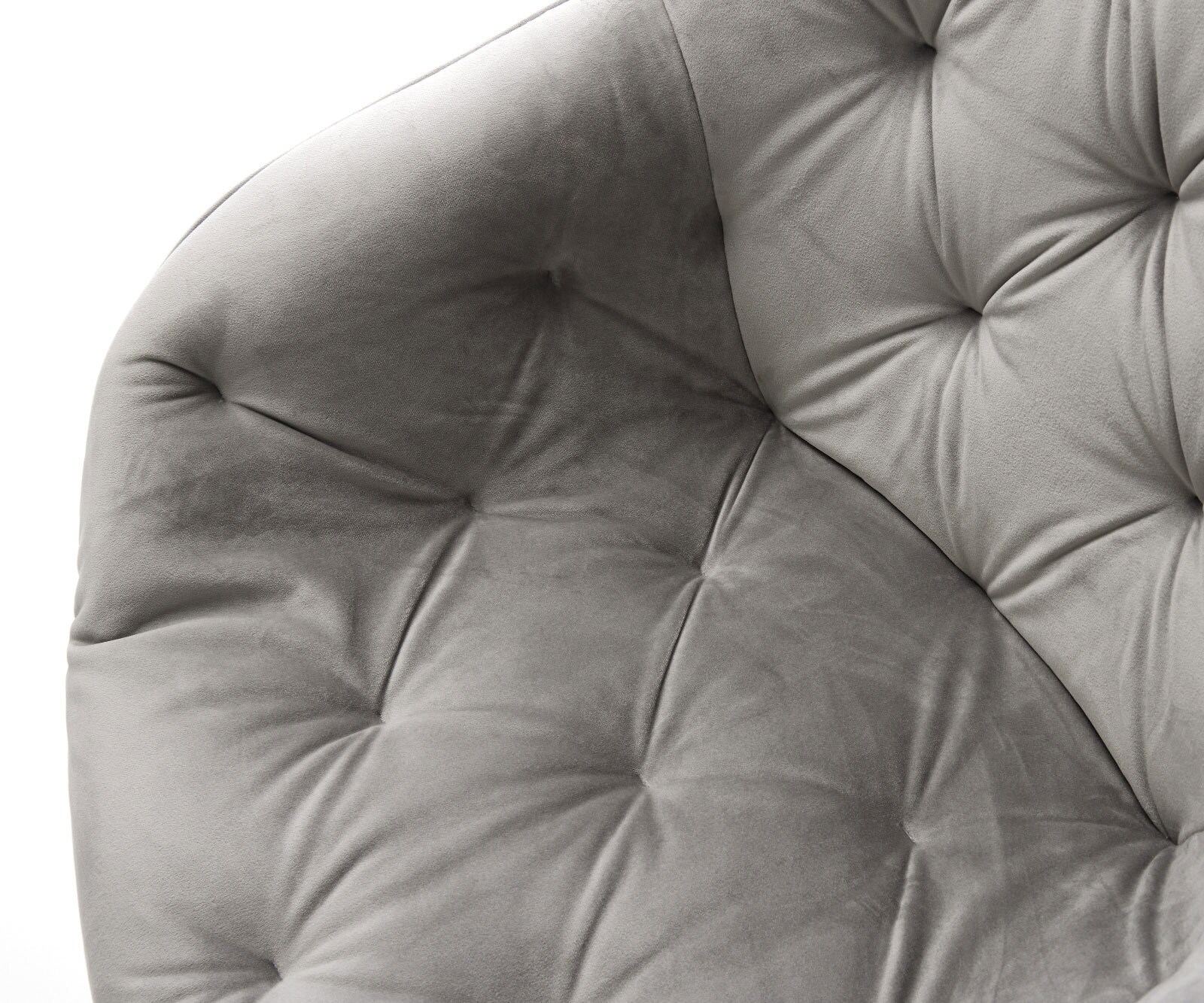 Eetkamerstoel Gaio-Flex fluweel grijs slipframe roestvrij staal 3 Eetkamerstoel Gaio-Flex fluweel grijs slipframe roestvrij staal 3