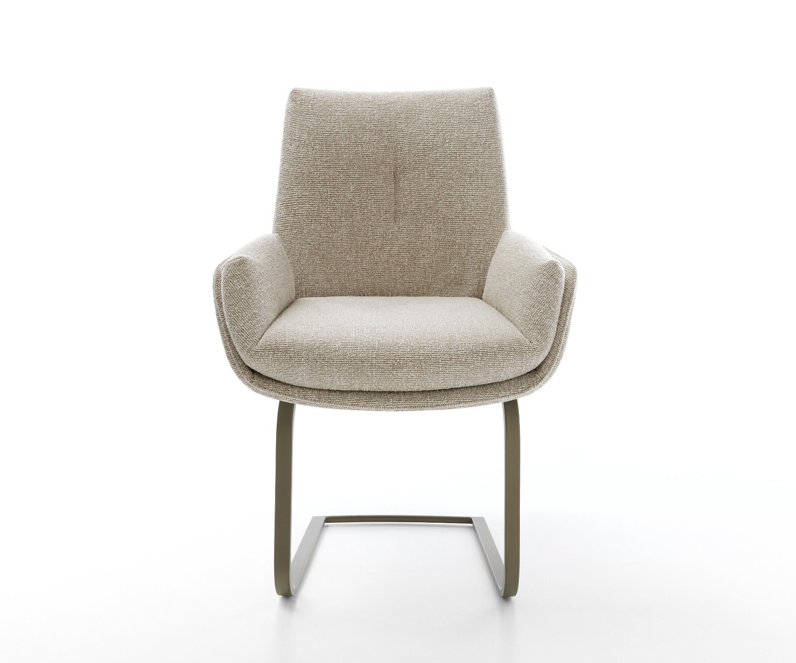 Sledemodel Clea-Flex geweven stof beige sledemodel vlak afwerking met titanium pocketveer kern 2