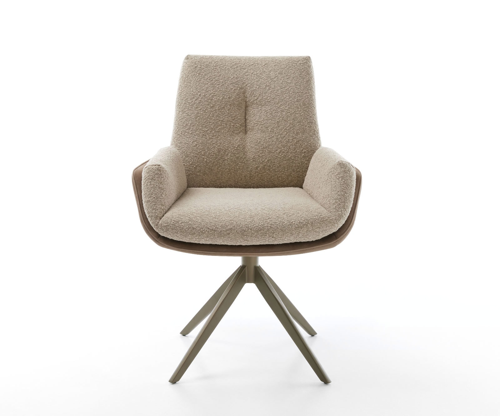 Draaistoel Clea-Flex materiaalmix mud kruisframe breed afwerking met titanium 360° draaibaar 1 Draaistoel Clea-Flex materiaalmix mud kruisframe breed afwerking met titanium 360° draaibaar 1