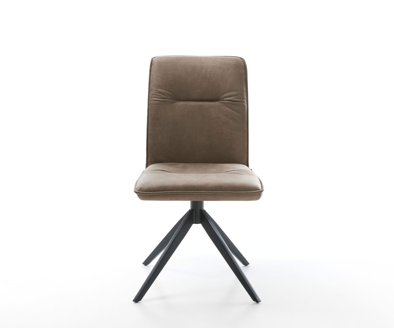 Draaistoel Vinjo-Flex microvelours taupe vintage kruisframe breed zwart 360° draaibaar rocker-functie 1 Draaistoel Vinjo-Flex microvelours taupe vintage kruisframe breed zwart 360° draaibaar rocker-functie 1