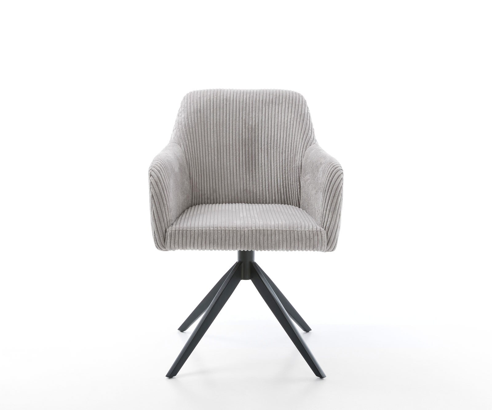 Draaistoel Greg-Flex koord zilver grijs kruisframe breed zwart 360° draaibaar rocker-functie pocketveer kern 1
