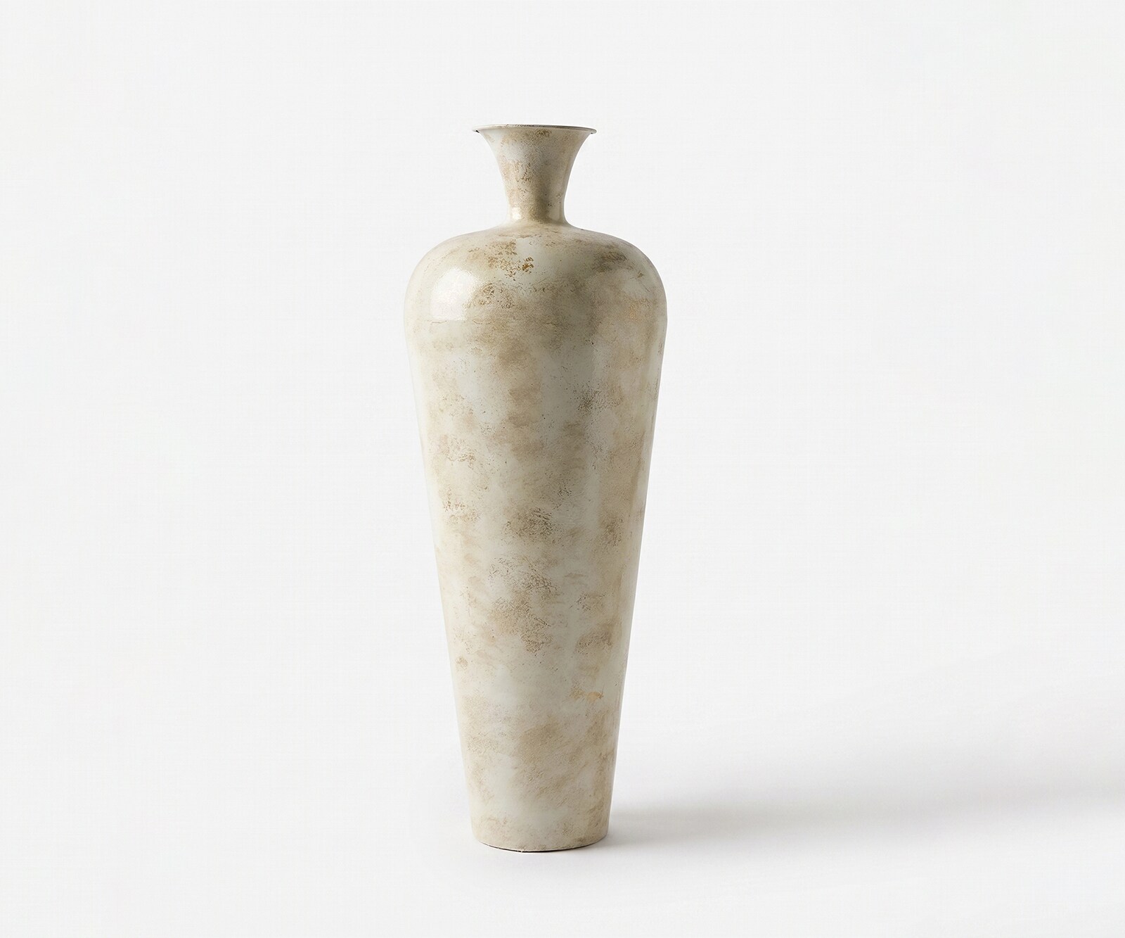Vaas Marvella B27 x D27 x H78 cm Metaal Alabaster Gold Handgemaakt