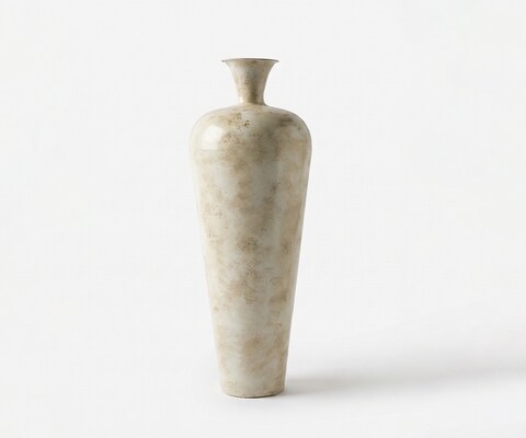 Vaas Marvella B27 x D27 x H78 cm Metaal Alabaster Gold Handgemaakt
