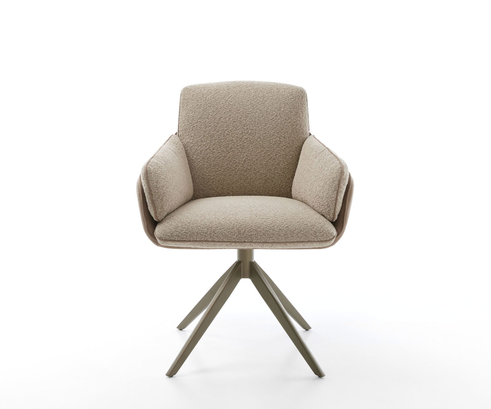 Draaistoel Luan-Flex met armleuning microvelours mud vintage kruisframe breed afwerking met titanium 360° draaibaar rocker-functie 2