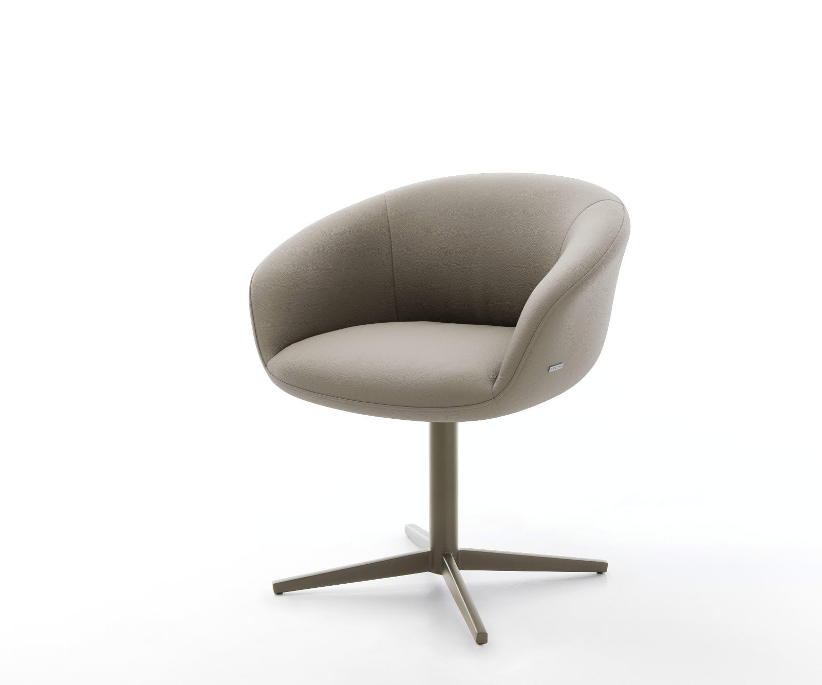 Draaistoel Vinka-Flex met armleuning echt leer mud kruispoot afwerking met titanium 360° draaibaar pocketveer kern Draaistoel Vinka-Flex met armleuning echt leer mud kruispoot afwerking met titanium 360° draaibaar pocketveer kern