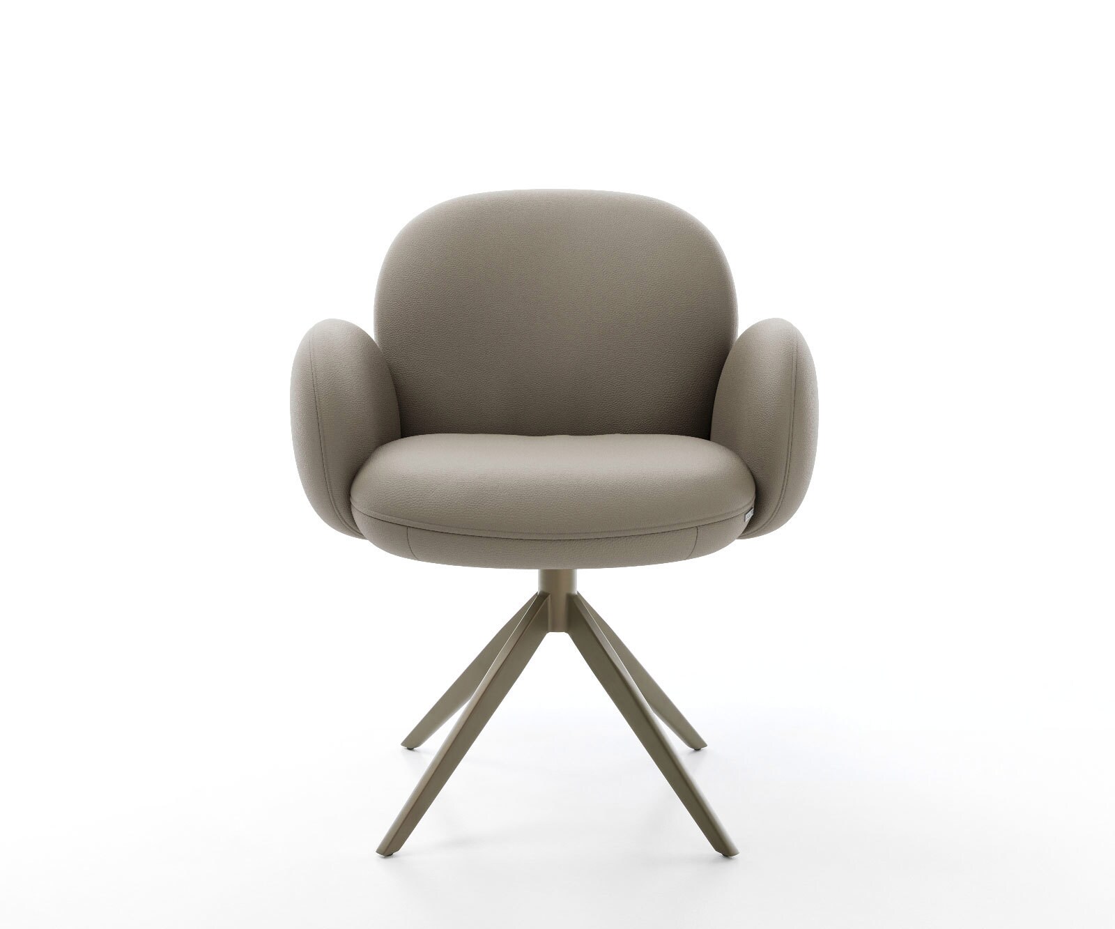Draaistoel Nube-Flex met armleuning echt leer mud kruisframe breed afwerking met titanium 360° draaibaar rocker-functie pocketveer kern 1