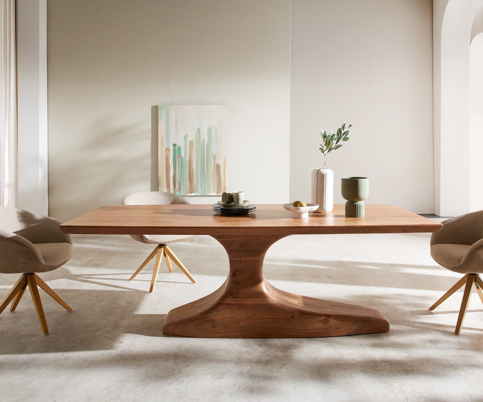 Eettafel Jalta 220x95 cm acacia massief natuur 1 Eettafel Jalta 220x95 cm acacia massief natuur 1