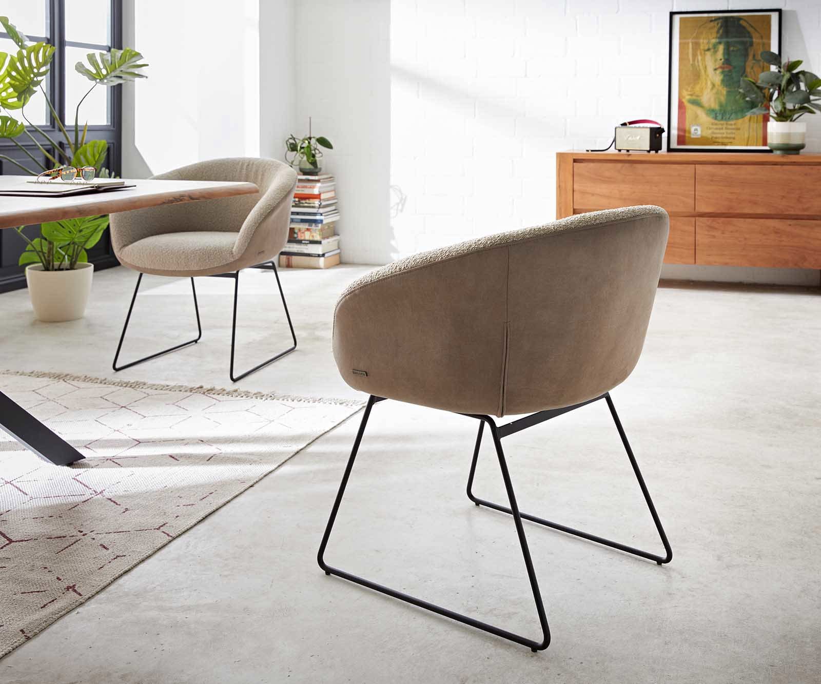 Eetkamerstoel Vinka-Flex met armleuning materiaalmix mud slipframe zwart pocketveer kern 4 Eetkamerstoel Vinka-Flex met armleuning materiaalmix mud slipframe zwart pocketveer kern 4