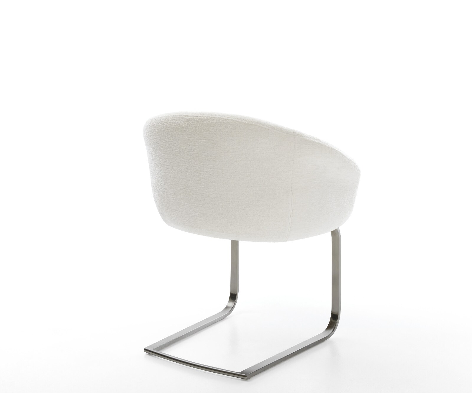 Sledemodel Vinka-Flex met armleuning bouclé zacht beige sledemodel vlak grafiet pocketveer kern 5