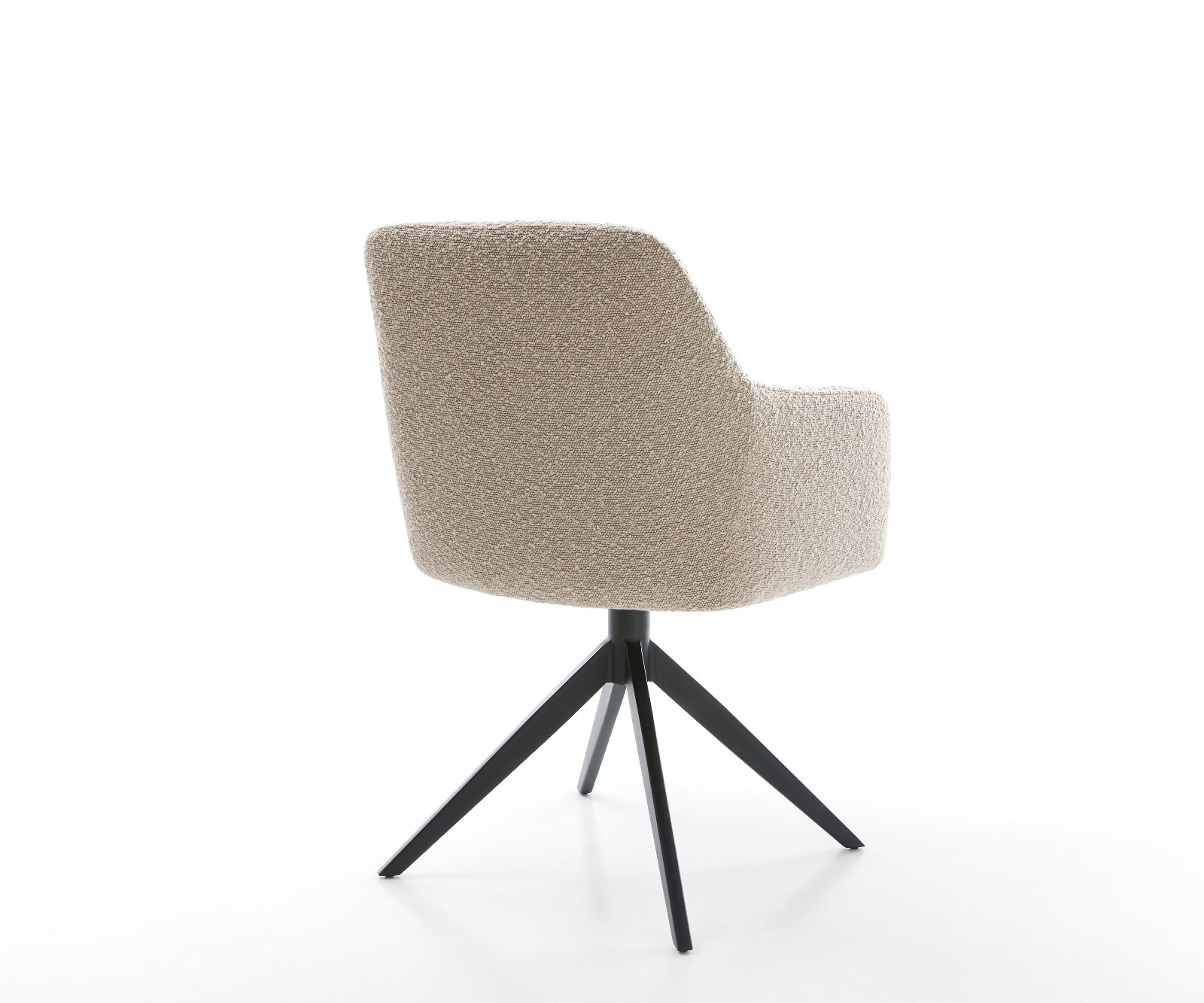 Draaistoel Greg-Flex bouclé mud kruisframe breed zwart 360° draaibaar rocker-functie pocketveer kern 5