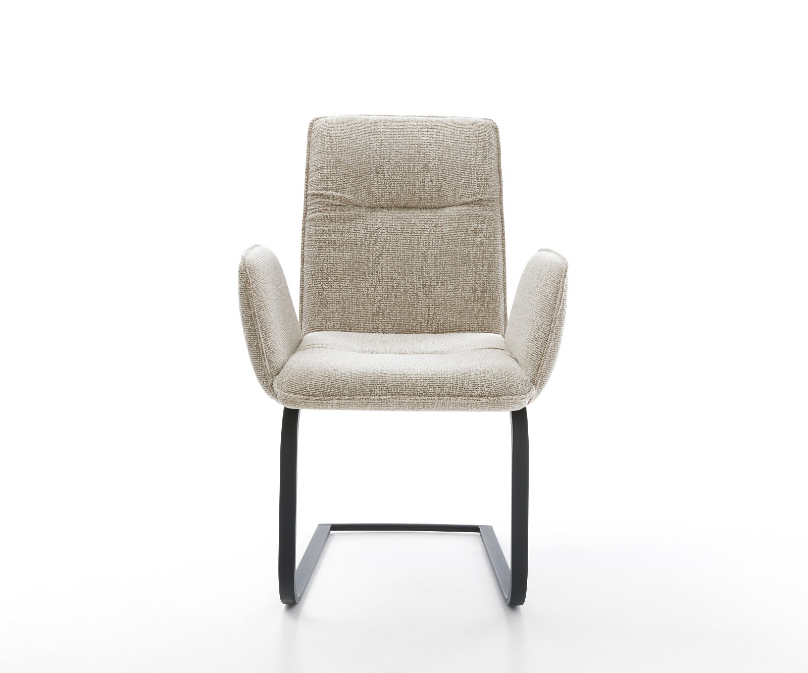 Sledemodel Vinja-Flex geweven stof beige sledemodel vlak zwart 2