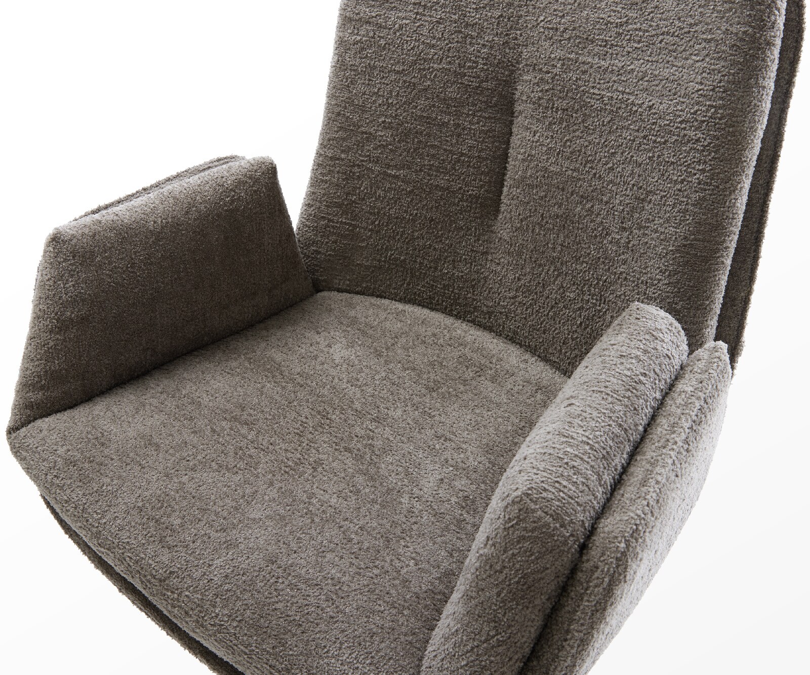 Barstoel Clea-Flex Bouclé zacht Mud Draaivoet in hoogte verstelbaar wit Wit 4