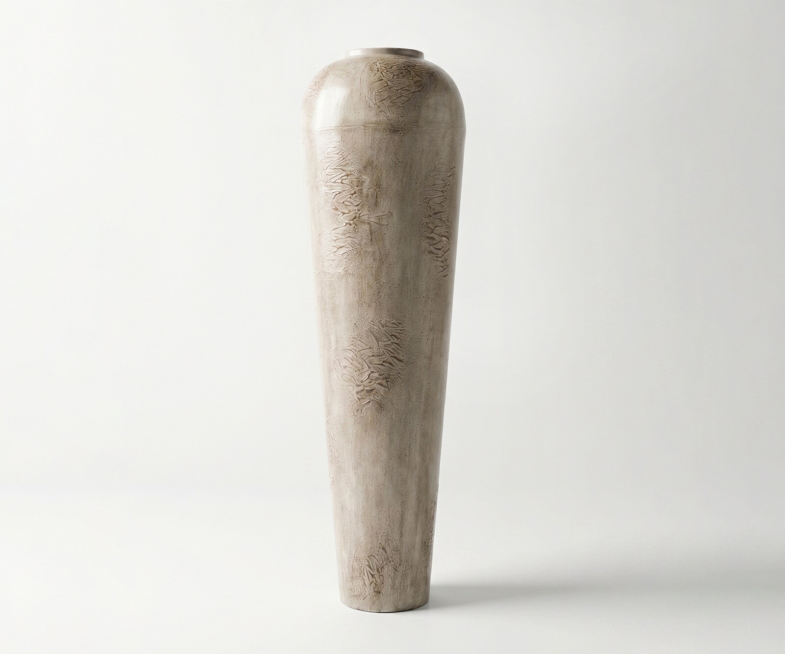Vaas Tavera B29 x D29 x H95 cm Metaal Ivory Terra Handgemaakt