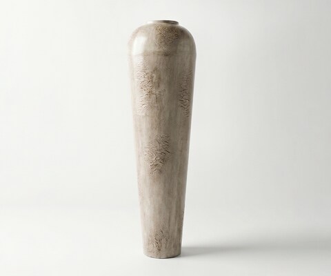 Vaas Tavera B29 x D29 x H95 cm Metaal Ivory Terra Handgemaakt