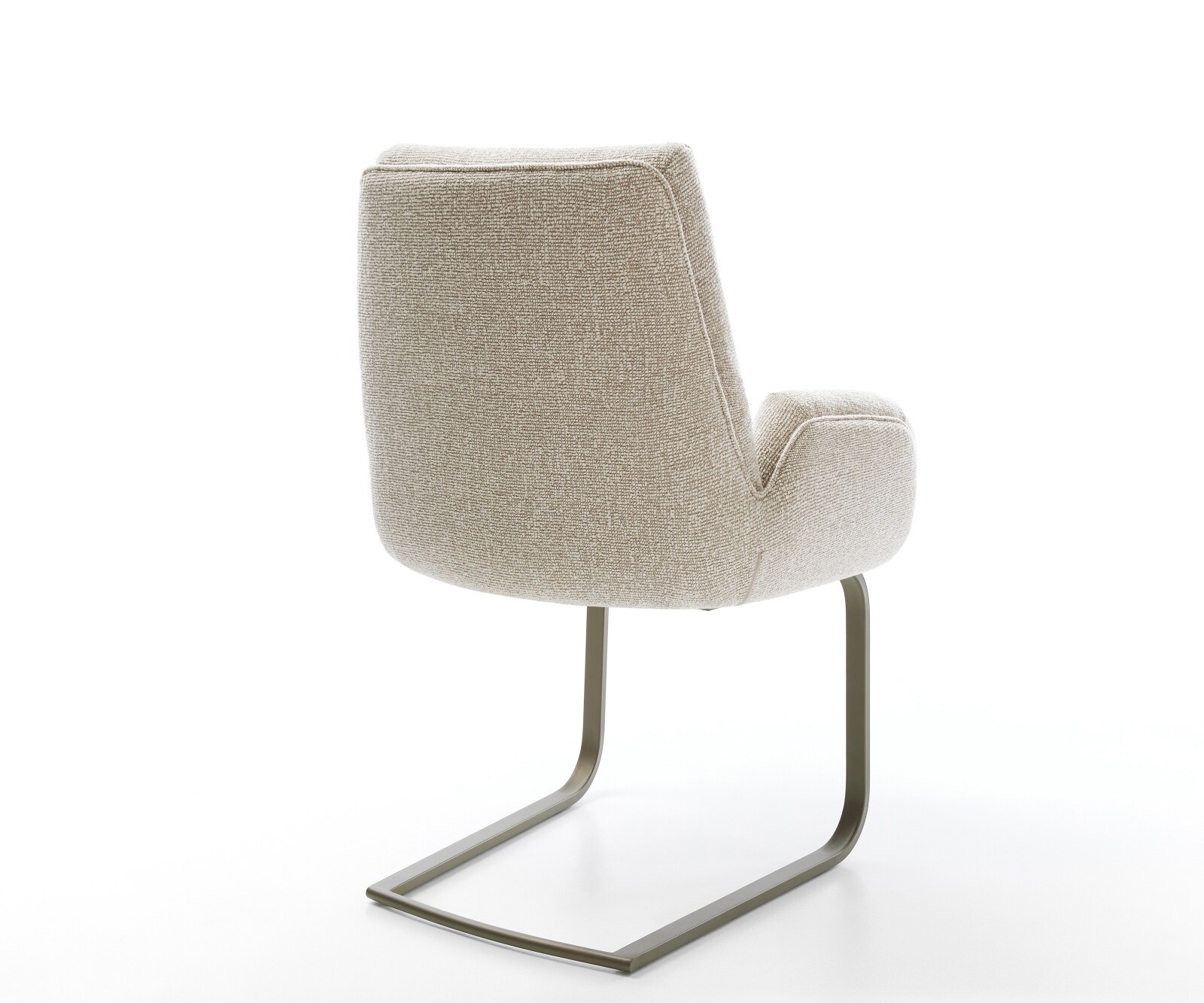 Sledemodel Clea-Flex geweven stof beige sledemodel vlak afwerking met titanium pocketveer kern 5