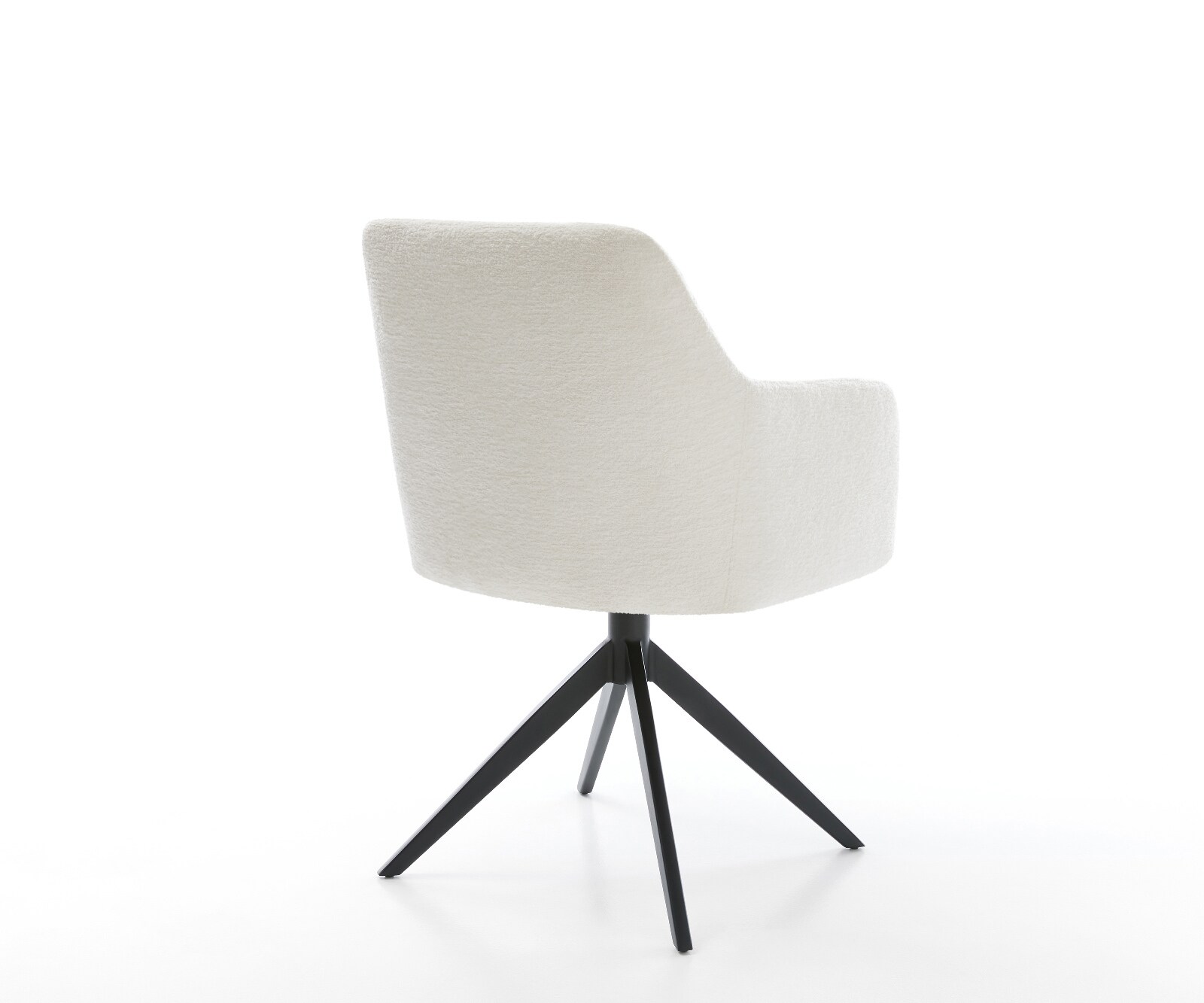 Draaistoel Greg-Flex bouclé zacht beige kruisframe breed zwart 360° draaibaar rocker-functie pocketveer kern 5