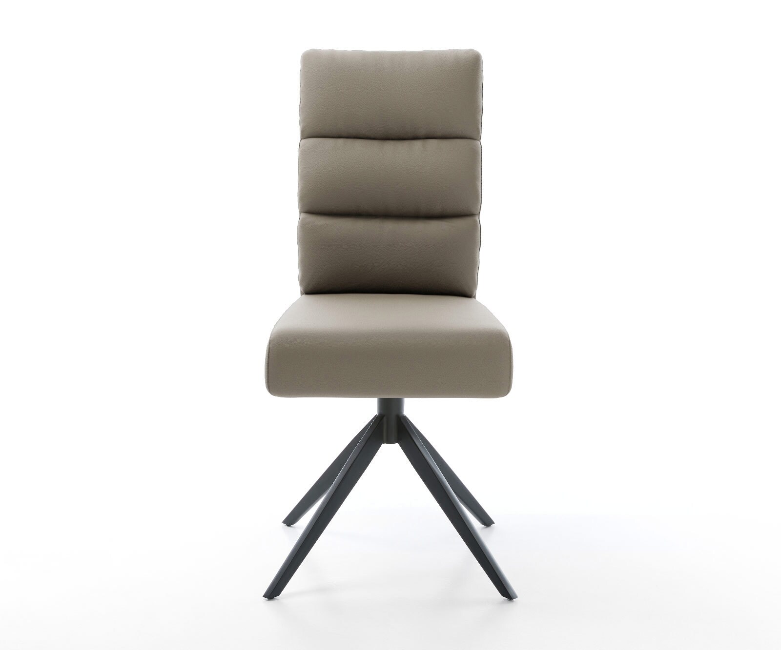 Draaistoel Pela-Flex echt leer mud kruisframe breed zwart 360° draaibaar rocker-functie pocketveer kern 1