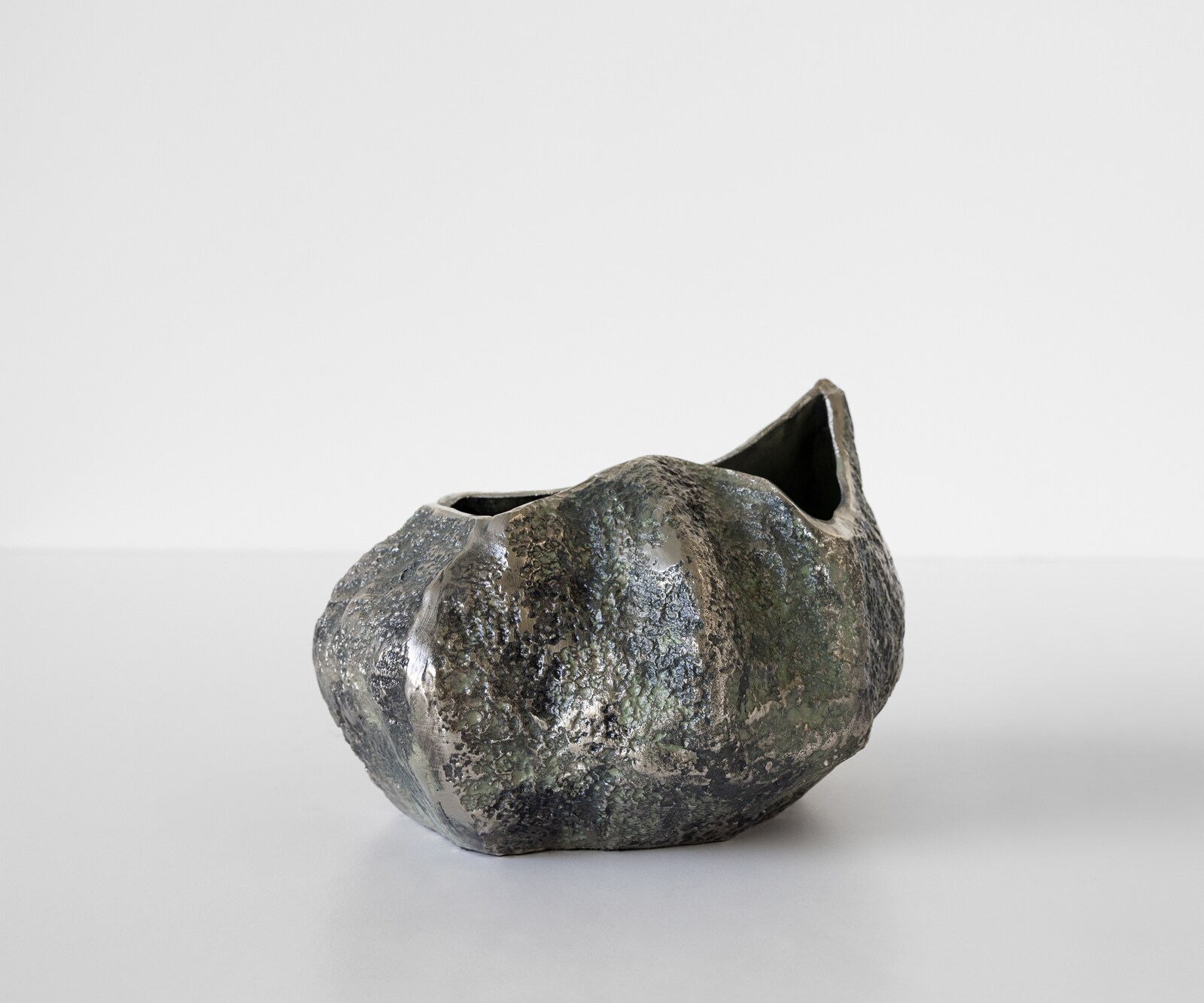 Vaas Cratera B29 x D24 x H19 cm Aluminium Verde Antico Handgemaakt 1