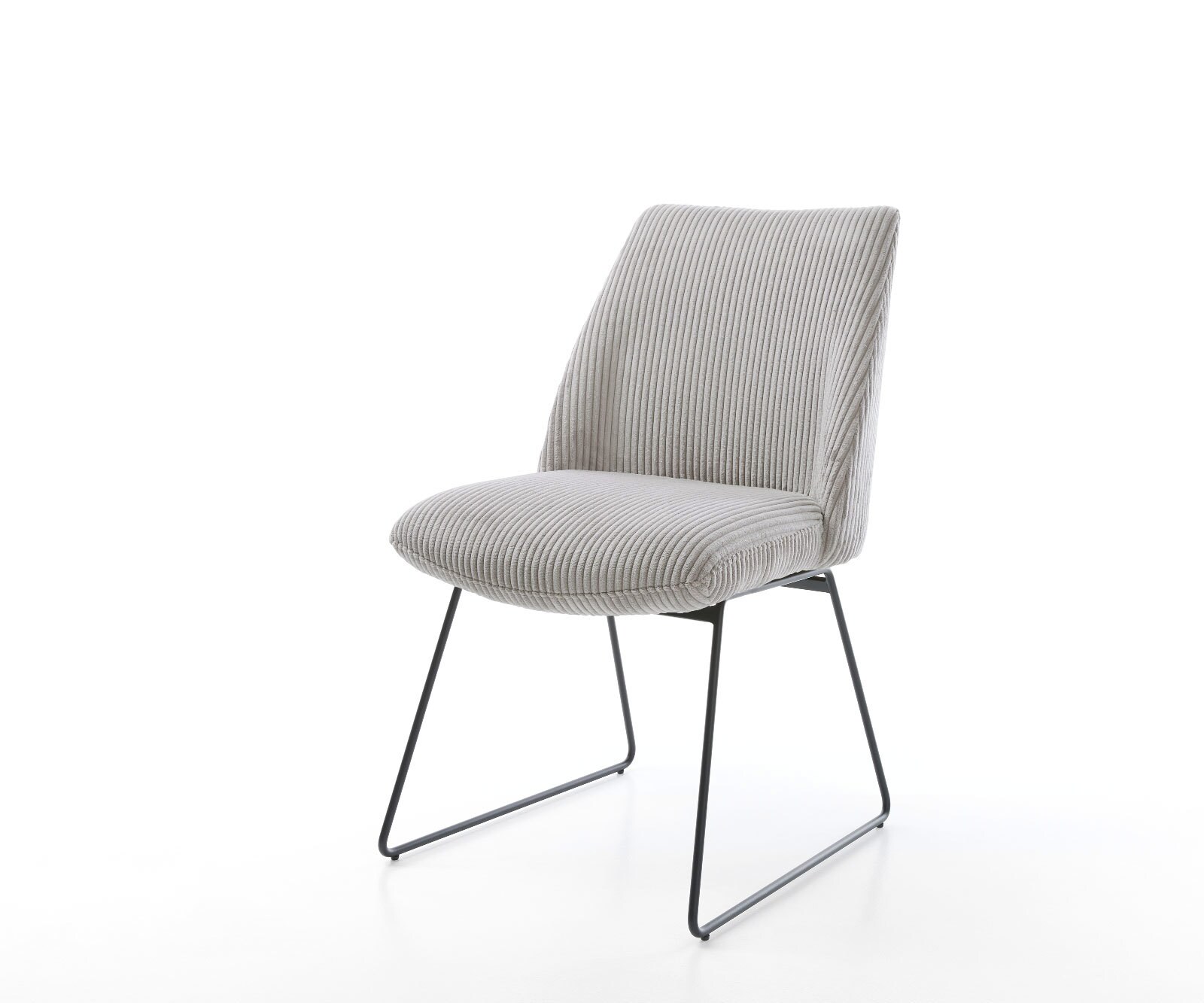 Eetkamerstoel Elso-Flex koord zilver grijs slipframe zwart pocketveer kern