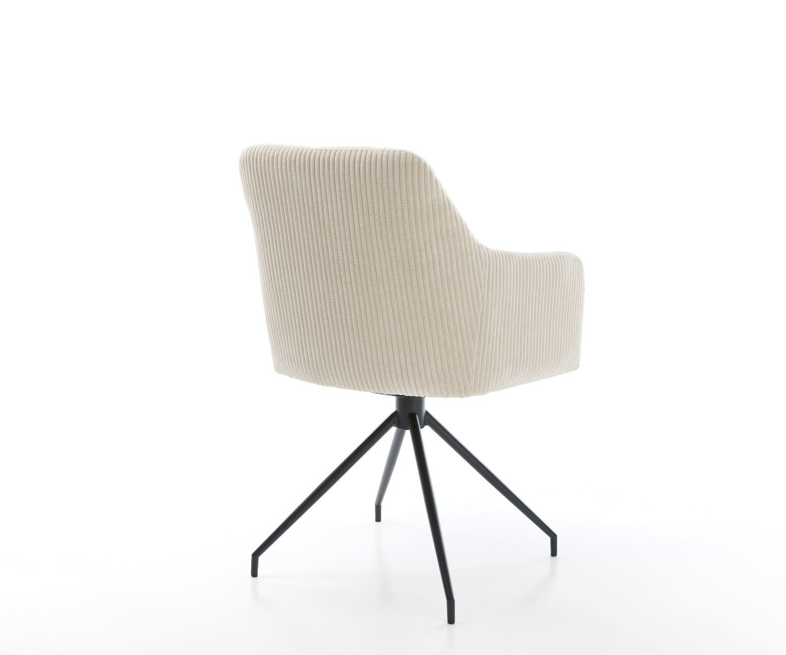 Eetkamerstoel Greg-Flex koord beige kruisframe conisch zwart pocketveer kern 4