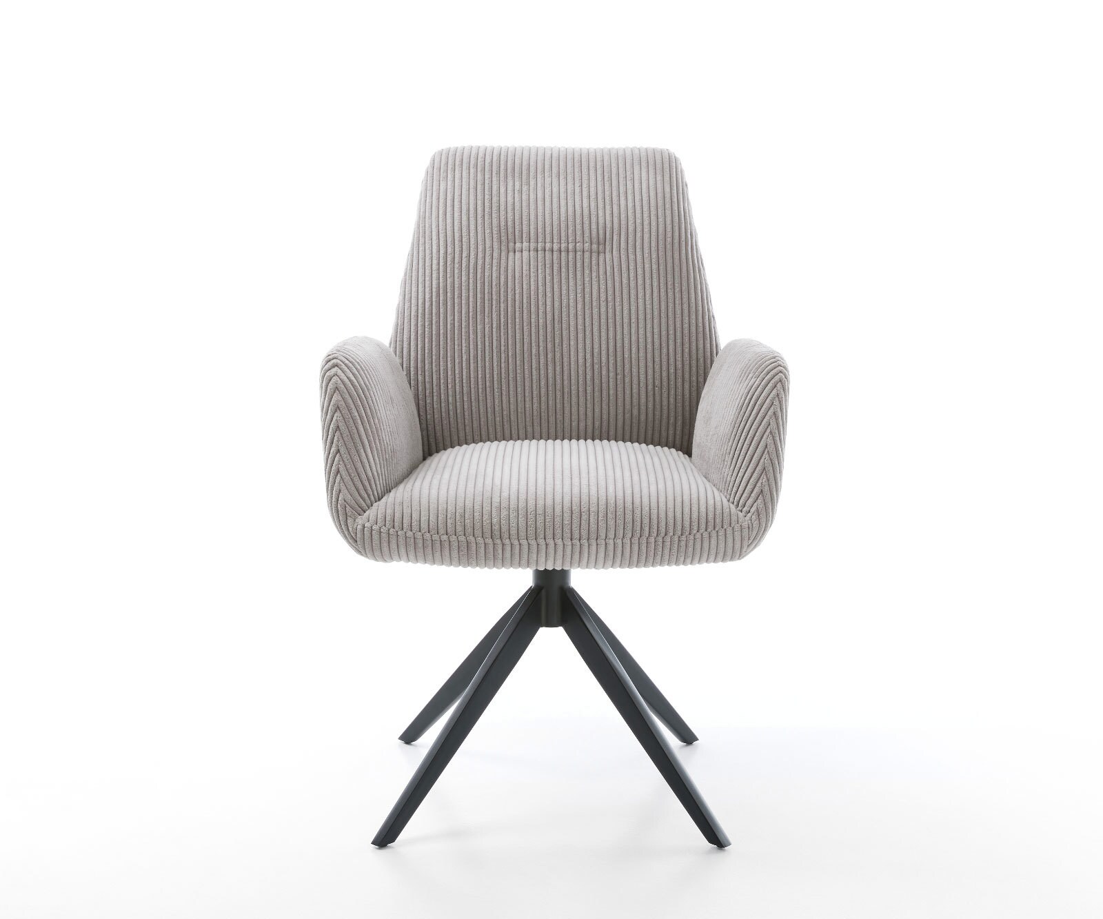 Draaistoel Zoa-Flex koord zilver grijs kruisframe breed zwart 360° draaibaar rocker-functie pocketveer kern 1