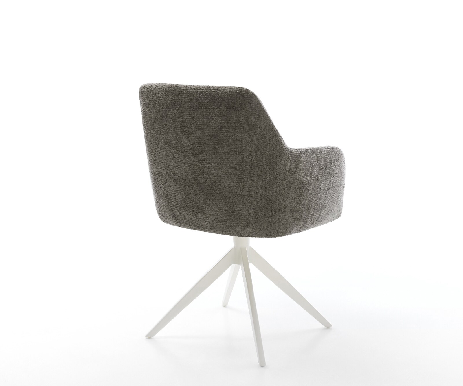 Draaistoel Greg-Flex bouclé zacht mud kruisframe breed wit 360° draaibaar rocker-functie pocketveer kern 5