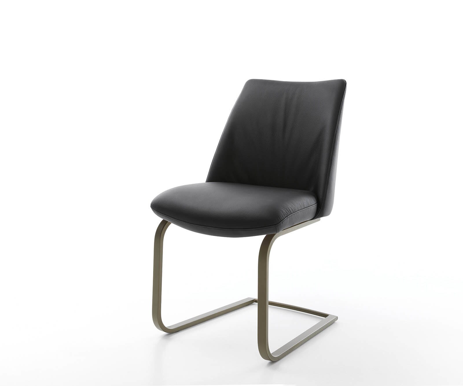 Sledemodel Elso-Flex echt leer zwart sledemodel vlak afwerking met titanium pocketveer kern