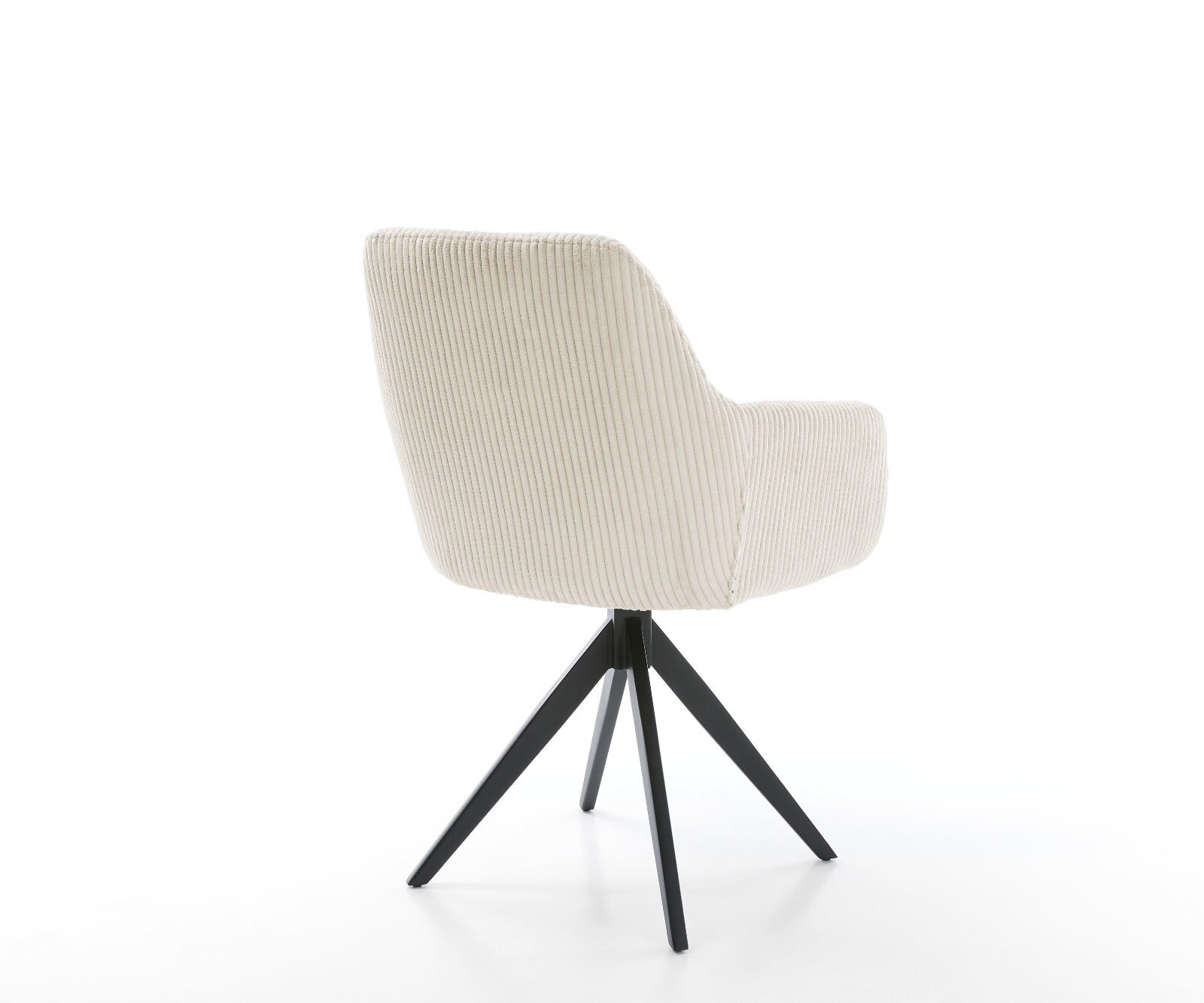 Eetkamerstoel Pejo-Flex koord beige kruisframe hoekig zwart pocketveer kern 4