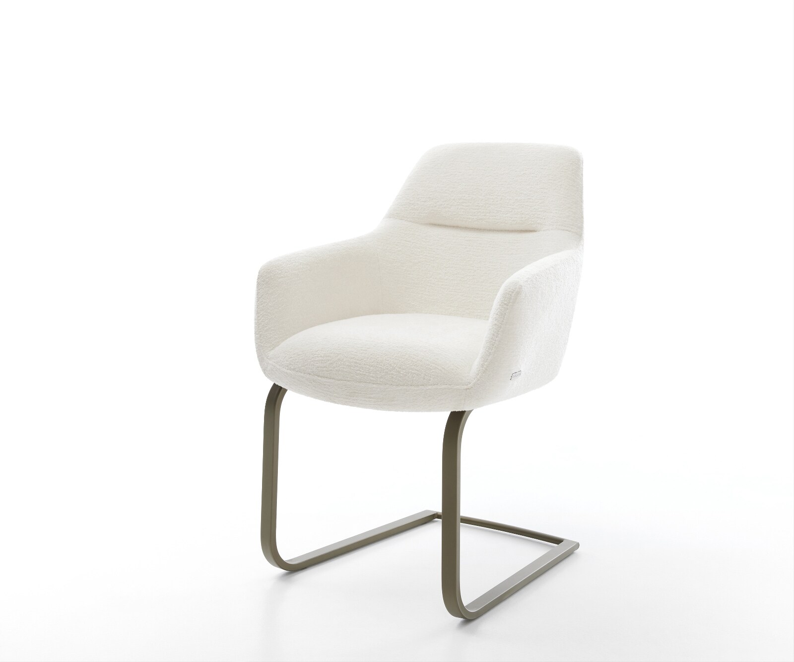 Sledemodel Pejo-Flex bouclé zacht beige sledemodel vlak afwerking met titanium pocketveer kern 1