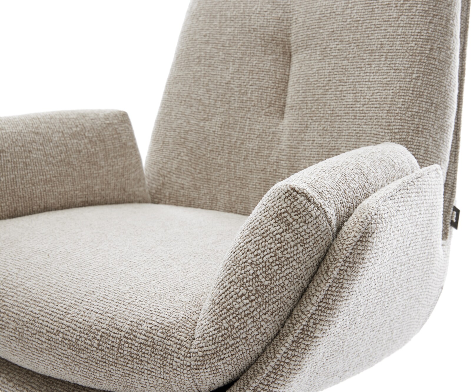 Sledemodel Clea-Flex geweven stof beige sledemodel vlak afwerking met titanium pocketveer kern 4