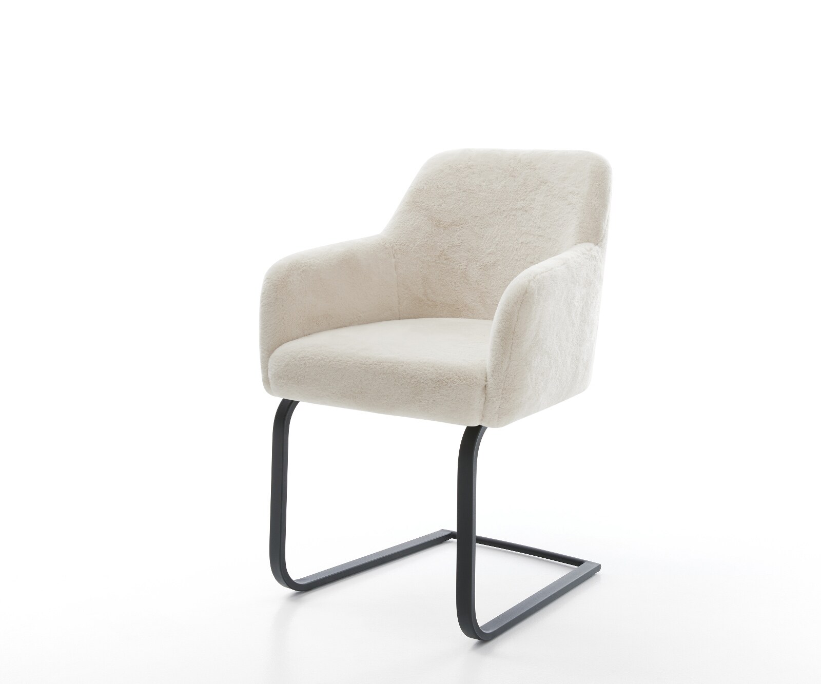 Sledemodel Greg-Flex pluchen crème-wit sledemodel vlak zwart pocketveer kern 1