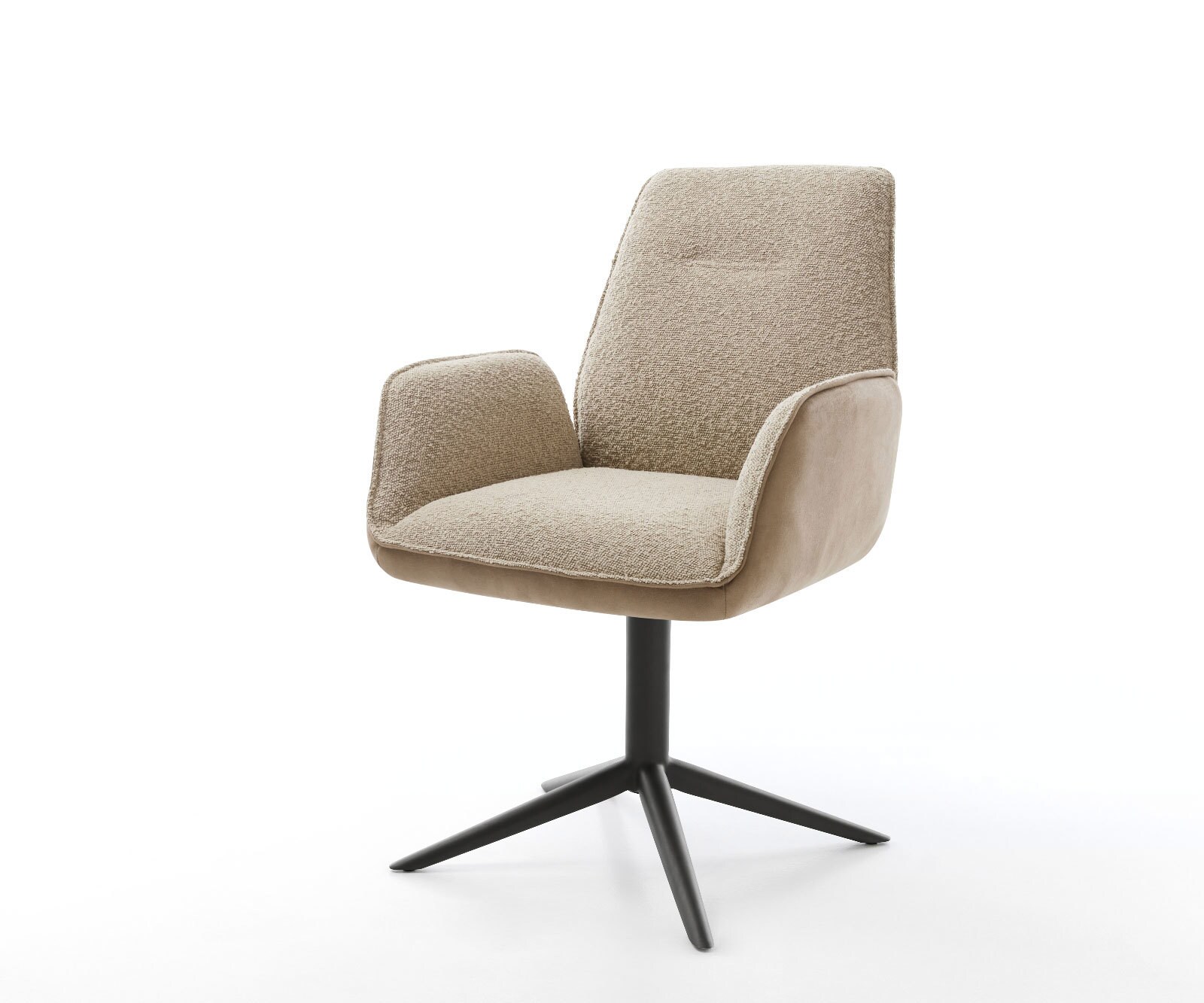 Draaistoel Zoa-Flex materiaalmix mud kruispoot zwart 360° draaibaar rocker-functie pocketveer kern