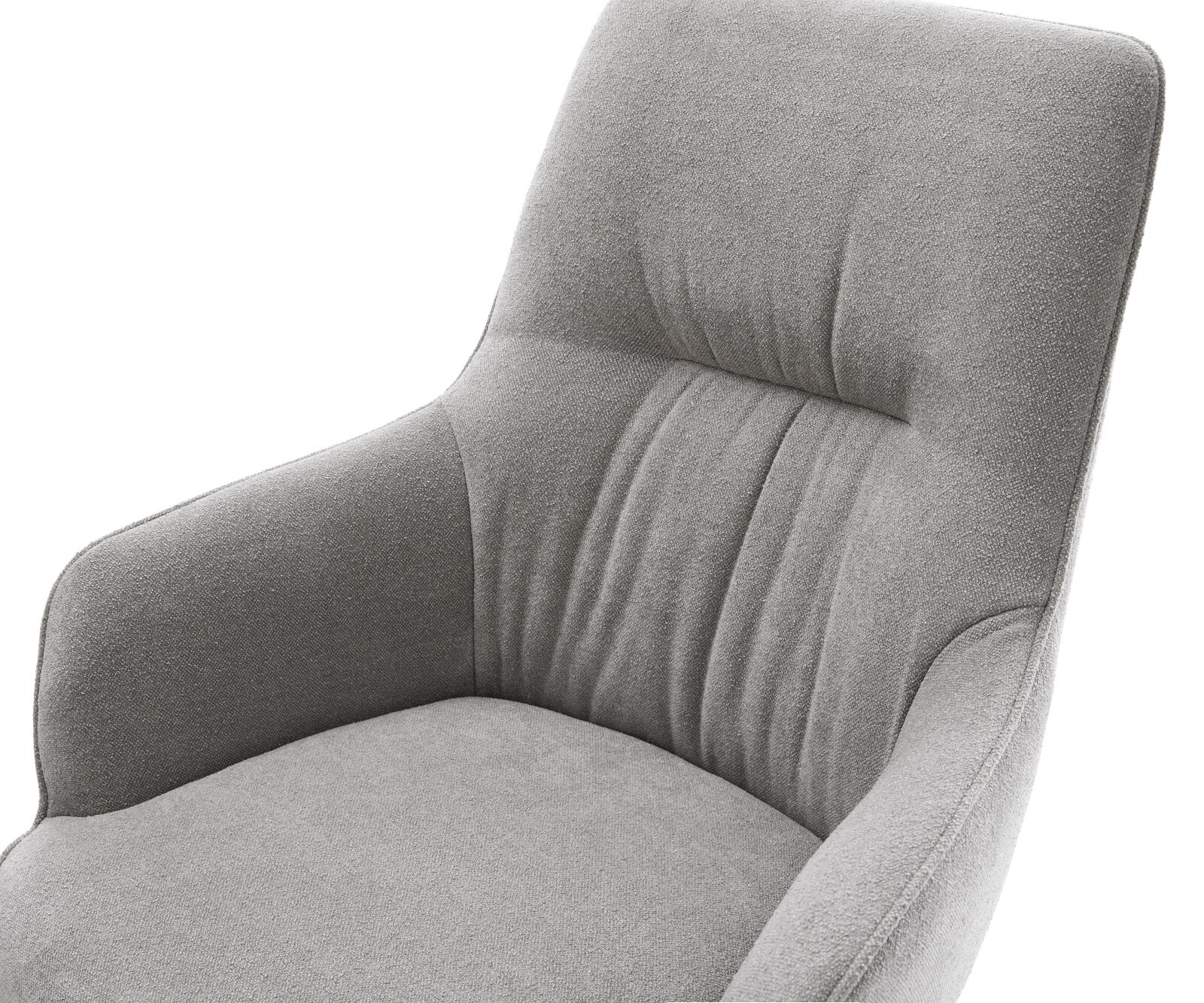 Sledemodel Zelia-Flex met armleuning zachte stof met structuur grijs sledemodel vlak grafiet pocketveer kern 4