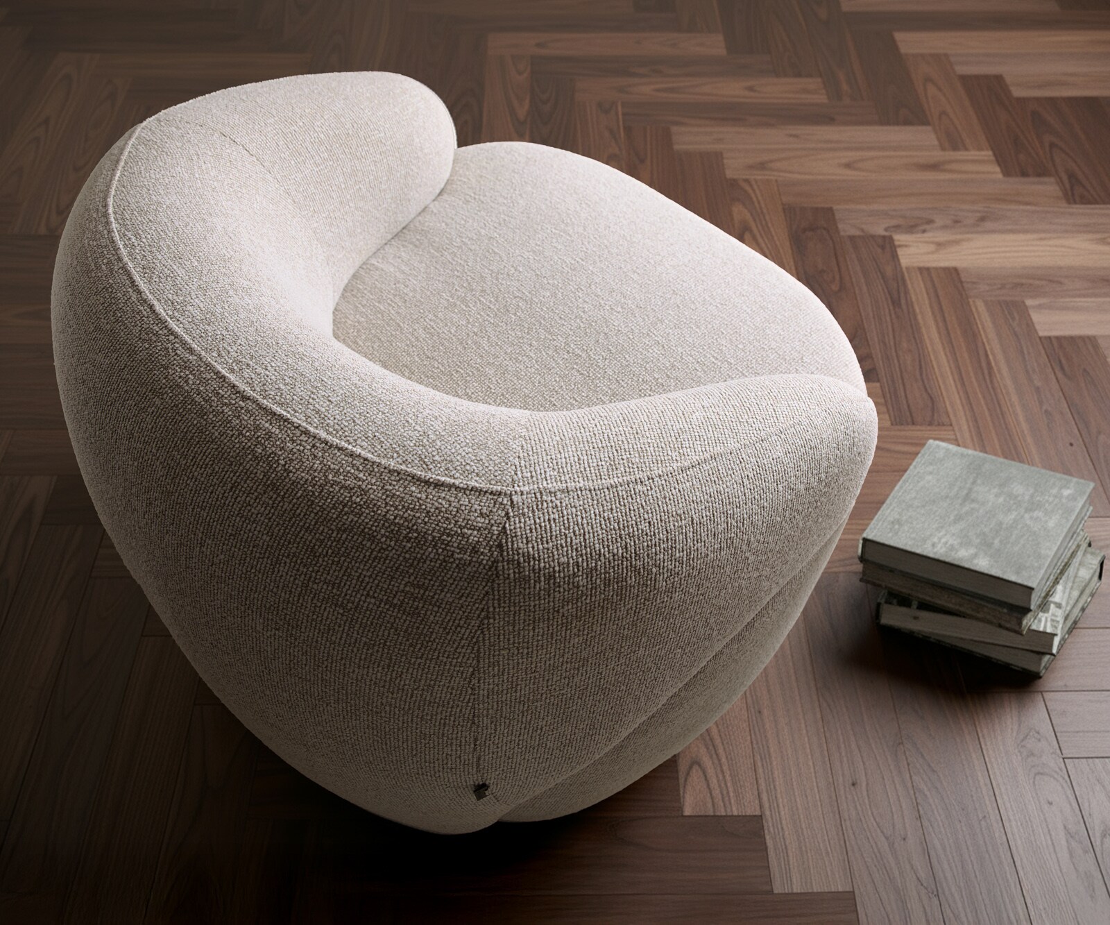 Fauteuil Nova 88x88 cm geweven stof beige 4